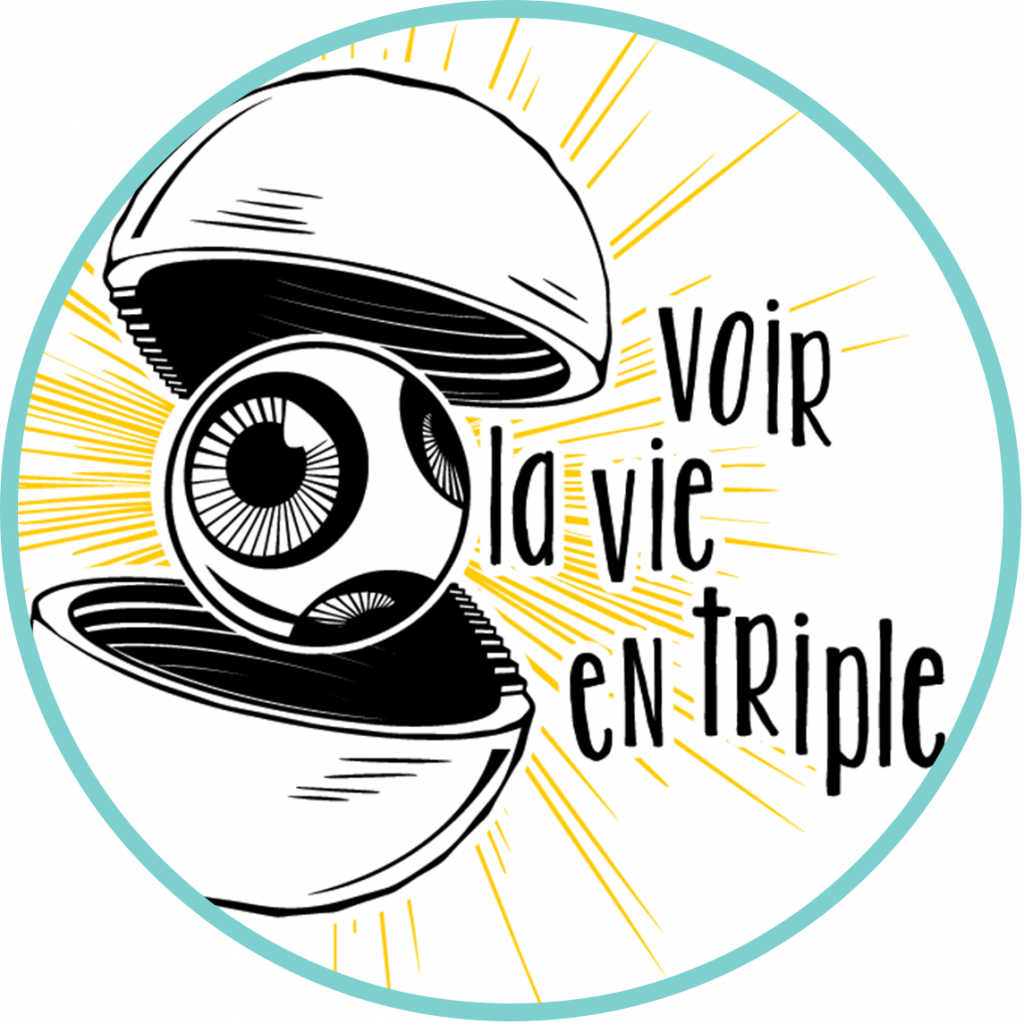 Graphisme bière Voir la vie en triple